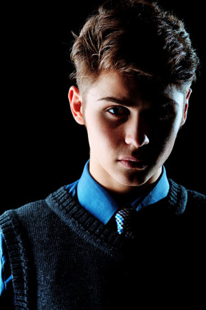 Studio shot of a handsome young man.