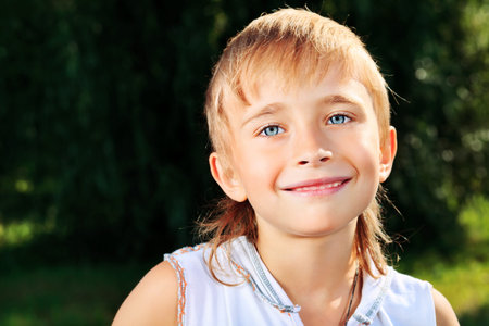 Portrait of a cute boy outdoor.