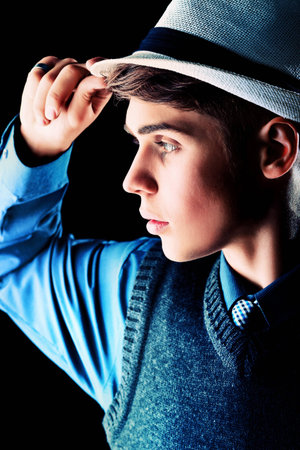 Studio shot of a handsome young man.