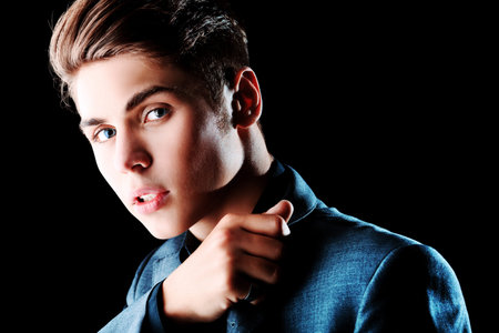 Studio shot of a handsome young man.