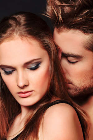 Shot of a passionate young people in love.の写真素材