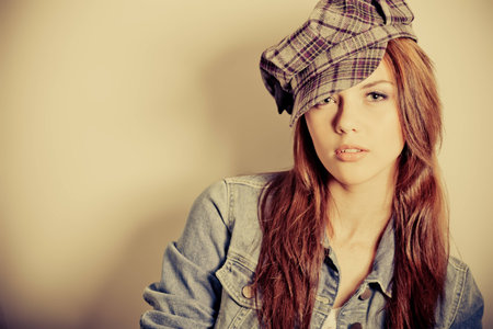 Shot of an attractive fashionable girl posing in studio.