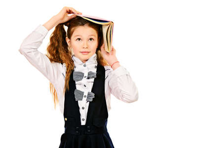 School girl with book. Education.の写真素材