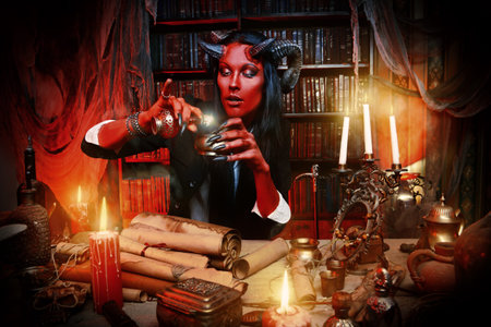 Horned Devil in his home