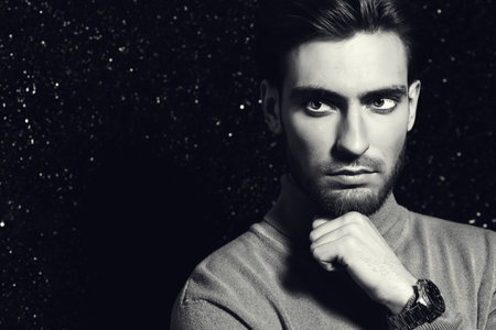 Portrait of a handsome young man.の写真素材