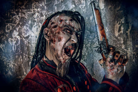 Pirate a drowned man, Hellraiser. Fantasy and adventure. Halloween.の写真素材