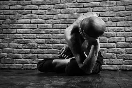 Various difficult yoga poses. Yoga teacher doing exercises on yoga.の写真素材