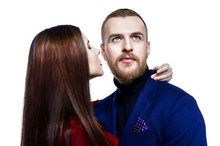 Romantic young people in love. Beauty, fashion.の写真素材