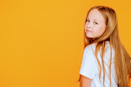 A portrait of a young pretty girl. Beauty, casual fashion.の写真素材