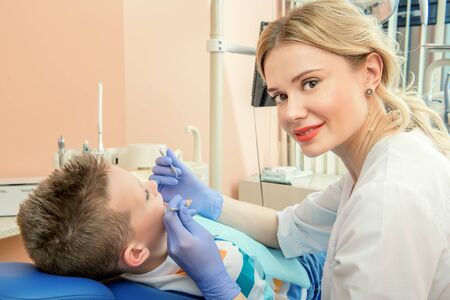 A cabinet of a dentist. treatment, medicine, hospital.の写真素材