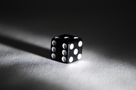 Black Dice in Spotlightの写真素材