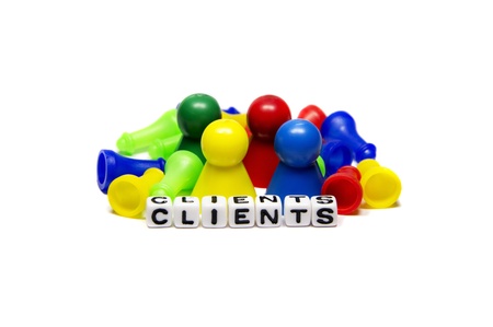 Alphabets forming conceptual theme of clients  Depicting the variety of clients having different colors  の写真素材