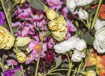 Artificial texture flowers  of various colors 