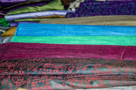 Rolls of the textile cloths which are used for bulk purchasing.の写真素材