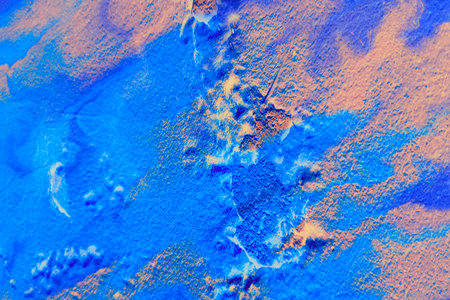 Mixed media with real wall texture and Alcohol ink fluid abstract art with liquid and shades