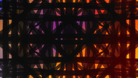 Glowing wire frame from behind the design and lines.