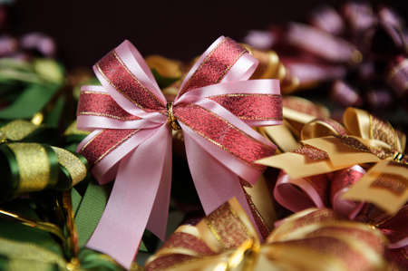 Christmas Decoration on black background の写真素材