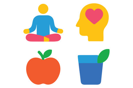 Set of yoga icons in flat style. Vector illustration isolated on white background.のイラスト素材