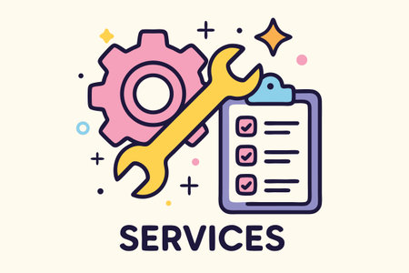 Service concept. Modern thin line flat design vector illustration for website and mobile website development.のイラスト素材