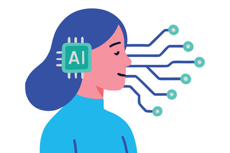 AI. Artificial intelligence concept. Vector illustration in a flat style.
