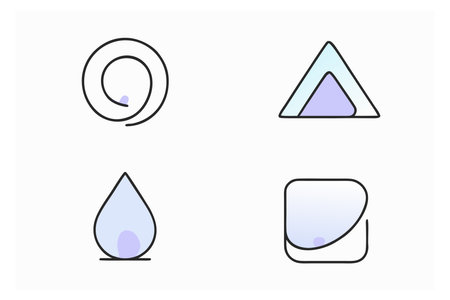 Water drop icon set. Vector illustration. Isolated on white background.のイラスト素材