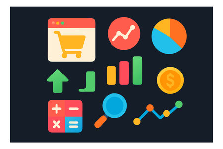Flat design vector illustration concept of business and finance. Set of icons for web and mobile applications.のイラスト素材