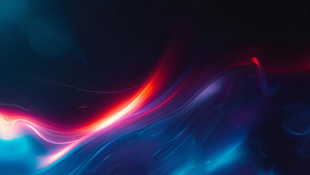 Abstract blue and red background with some smooth lines and highlights in itの素材