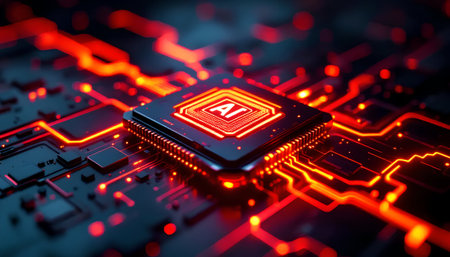 Circuit board close-up. The concept of modern technologies and the Internet. 3d renderingの素材