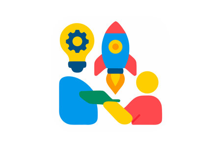 Startup rocket icon. Flat style vector illustration on white background.のイラスト素材