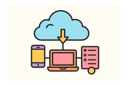 Cloud computing icon. Outline illustration of cloud computing icon for web designのイラスト素材