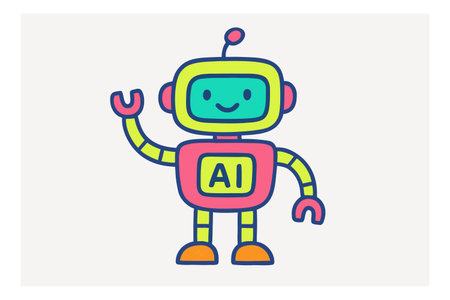 Cute robot icon in flat style. Vector illustration. Robot icon.のイラスト素材