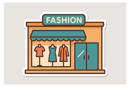 Fashion store icon. Fashion shop, boutique store, fashion store. Vector illustrationのイラスト素材