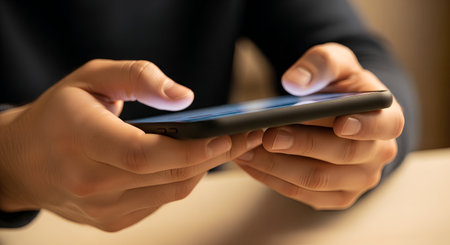 Facebook Messenger application on Apple iPhone X. Facebook Messenger is the largest social networking site in the world.の素材