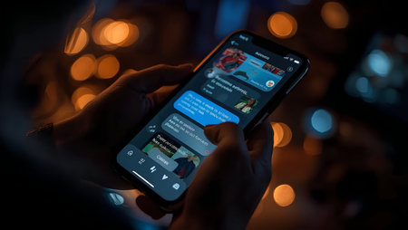 Instagram application on smartphone screen. Instagram is a photo-sharing app for smartphones.の素材
