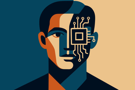 Artificial intelligence concept with man icon design, vector illustration 10 eps graphic.