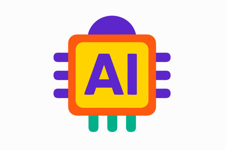 Artificial intelligence icon on white background. Flat style. Vector illustration.