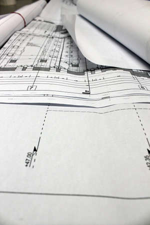 architecture plans blueprintの写真素材