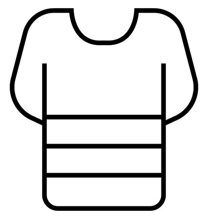 Patient Shirt Line Isolatedのイラスト素材