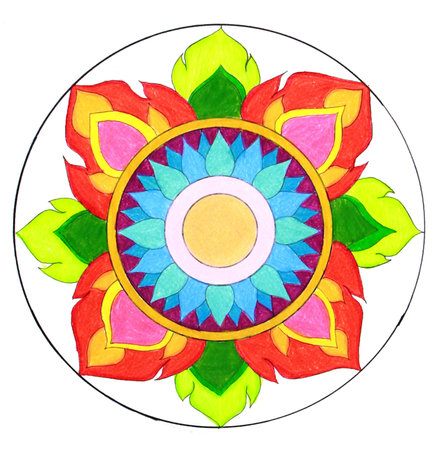 Thai painting pencils colouredの写真素材