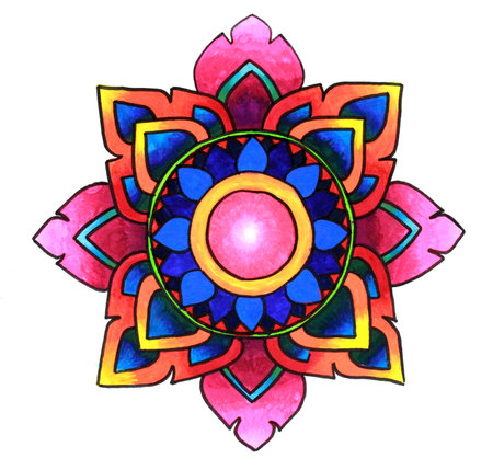 Thai painting poster colouredの写真素材