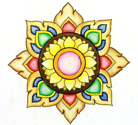 Thai painting pencils colouredの写真素材