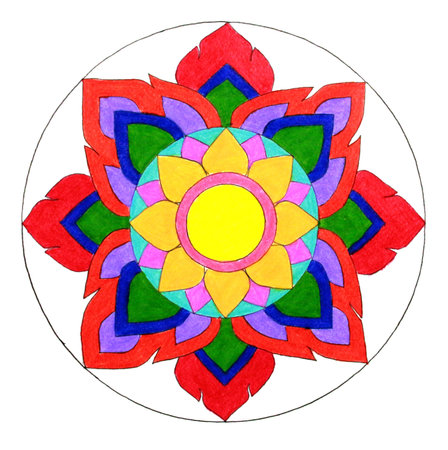 Thai painting pencils colouredの写真素材