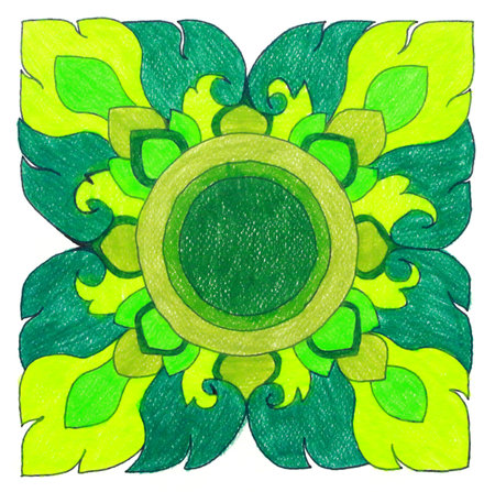 Thai painting pencils colouredの写真素材