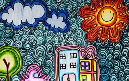 Line pencils colouredの写真素材