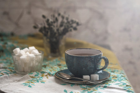 hot cup of teaの写真素材