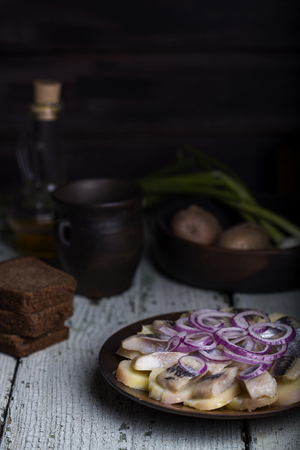 homemade chicken nuggets and sauceの写真素材