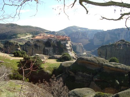 meteora monastery greeceの写真素材