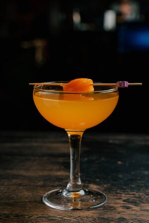 The cocktail at the bar is alcoholic, nonalcoholic.の写真素材