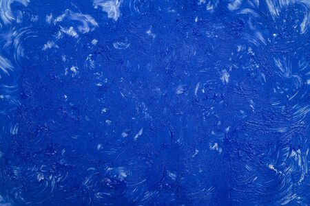 A beautiful blue paint texture on wall, backgroundの写真素材