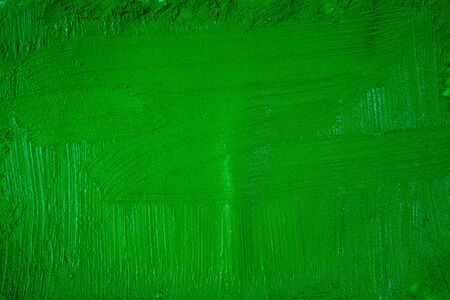 A beautiful Green paint texture on wall, background - Image. Color paint strokes.の写真素材